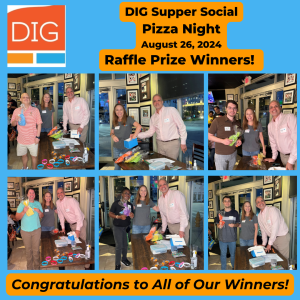 collage of pictures of the raffle winners from the supper social club on august 26